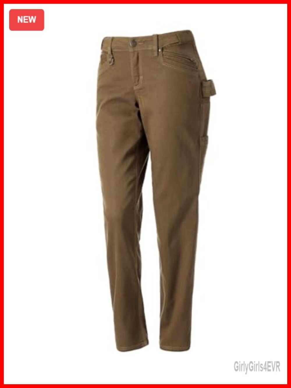 Women's Multipocket Work Pants Stretch Canvas Straight Leg Utility